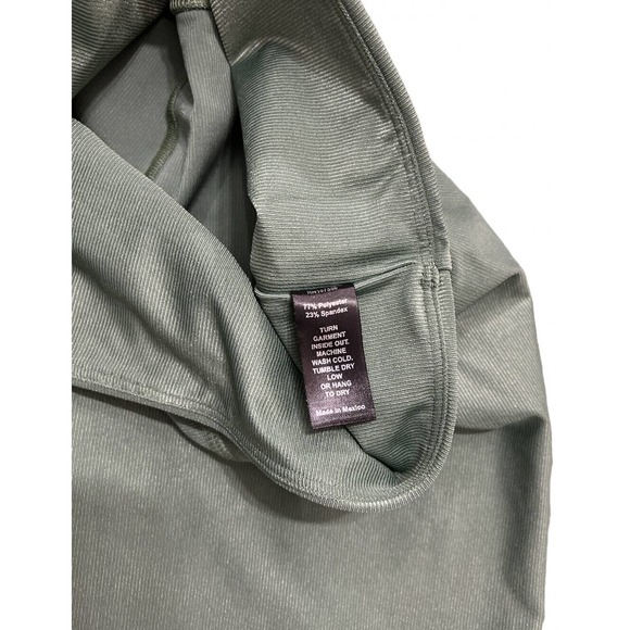 Lola Getts Hi-rise Biker Short- Succulent Rib Pattern Size XL Green - Picture 9 of 10